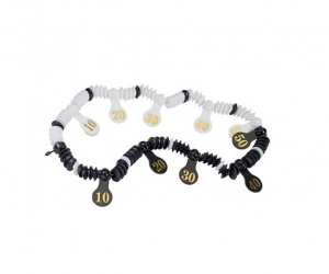 Plastic Scoring Bead String black and White