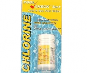 Pool Check - Chlorine - 3 In 1 Test Strips
