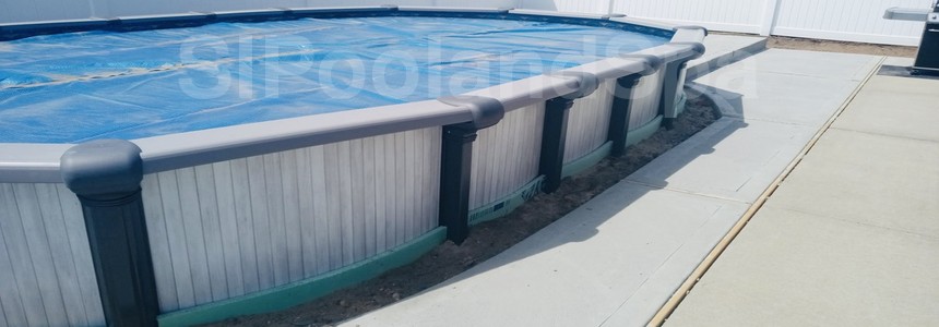 Saltwater Titan above ground pool installation