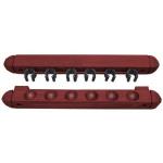 2 Piece Mahogany Stained 6 Cue Wall Rack